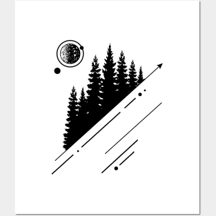 Nature. Forest. Geometric Style Posters and Art